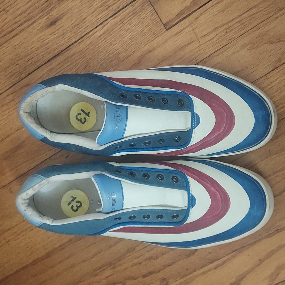 Alexander Mcqueen Puma mens sneakers, red/white/blue 13